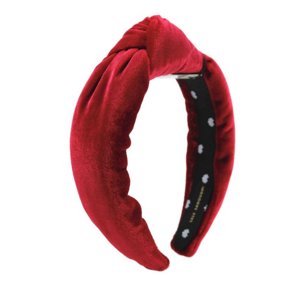 Lele Sadoughi Womens Velvet Knotted Slide On Headband Burgundy